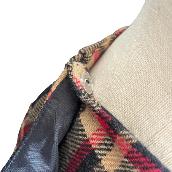 SAG HARBOR Vintage plaid Wool red/black/tan skirt size 8 - Picture 3 of 7